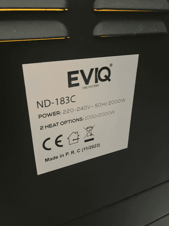 Freestanding electric fireplace