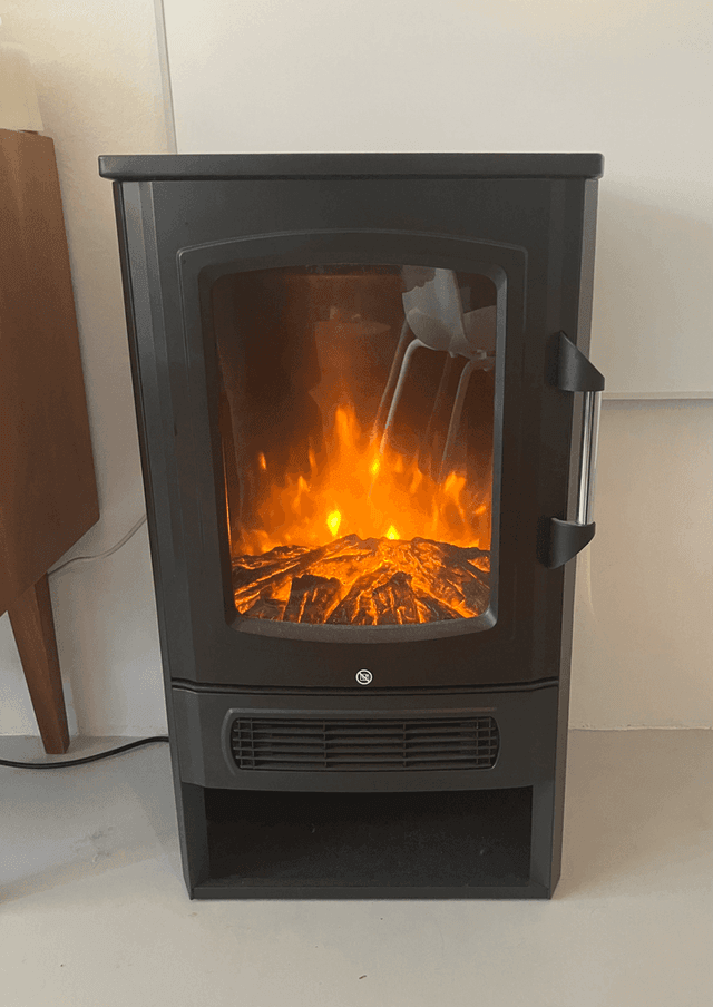 Freestanding electric fireplace