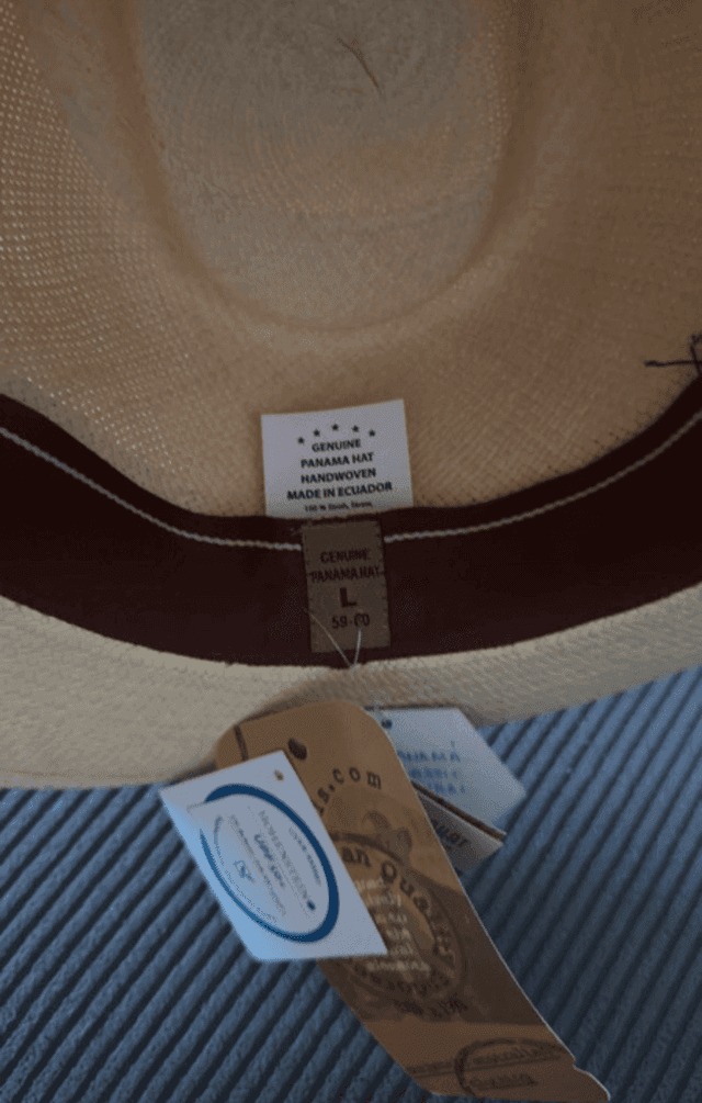Authentic Antonio García Panama Hat, Size L (59–60 cm), New with tags