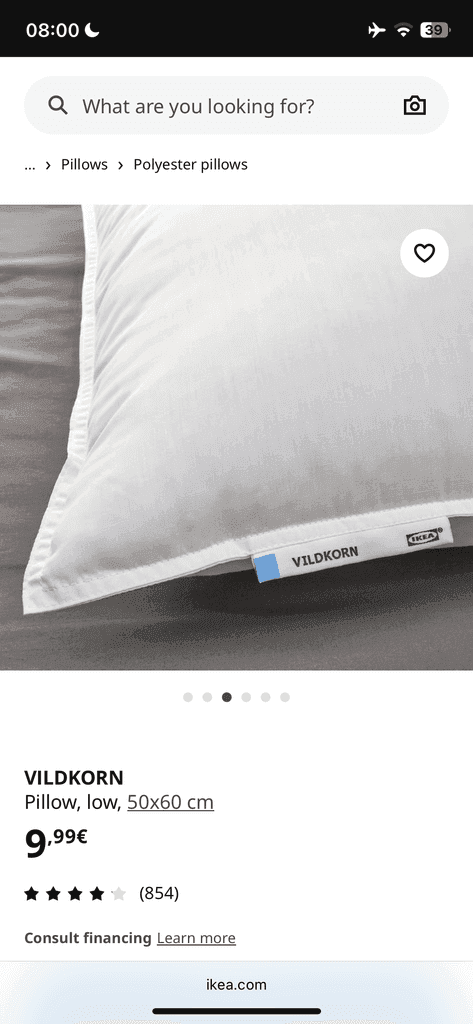 Almohada Wildkorn IKEA 3 piezas NUEVO