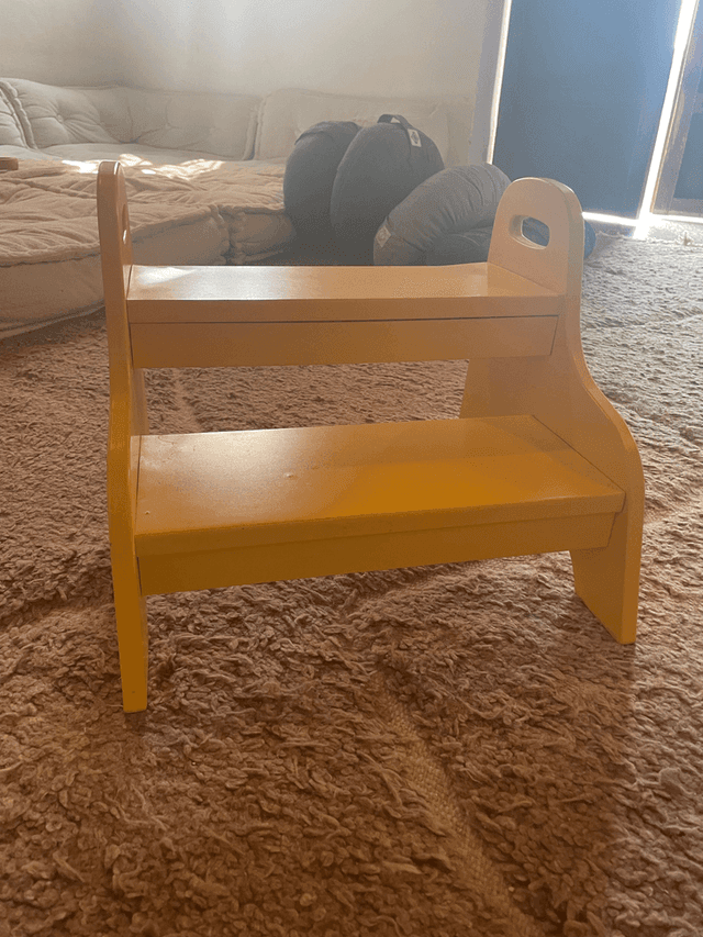IKEA yellow stool