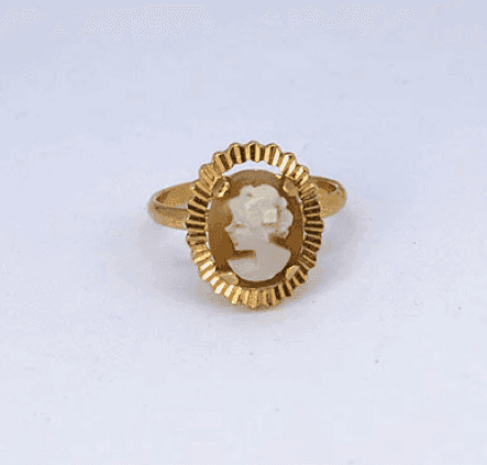 Vintage 14 karat gold cameo